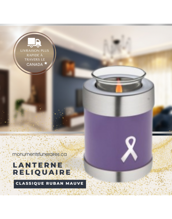 Sensibilisation Ruban Mauve (Petite Lanterne Reliquaire)